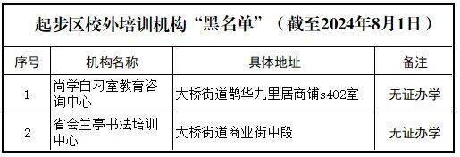 九游娱乐平台：济南起步区民办教育培训机构“白名单”和“黑名单”公示(截至2024年8月1日)(图2)