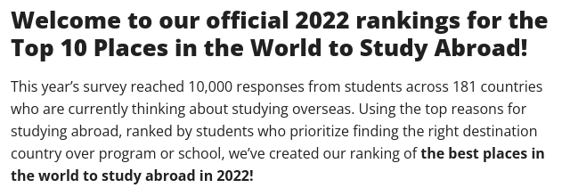 九游娱乐平台：【】2022全球十大最佳留学国家出炉！(图2)